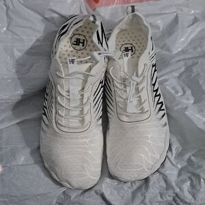 White and Black Athletic Shoes
